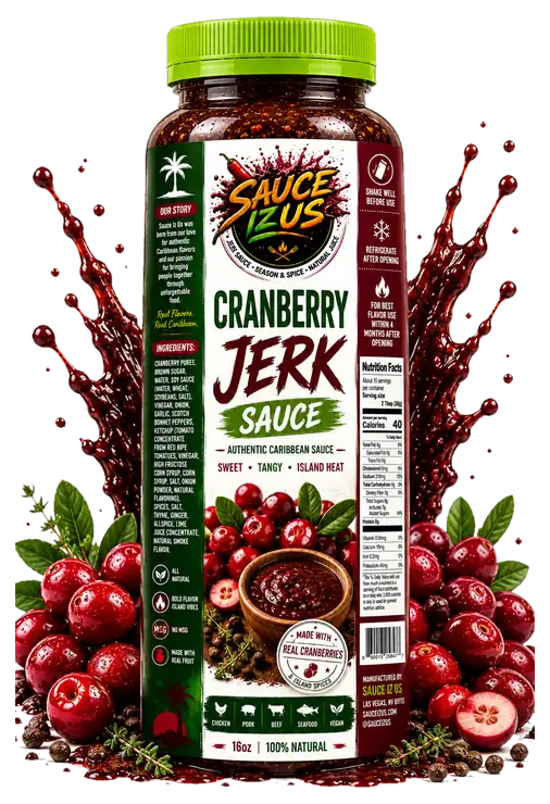 Cranberry Jerk Sauce 16oz bottle